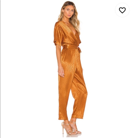 NWT Joie Tau Leopard Jumpsuit in Copper Sz Large - Picture 11 of 12